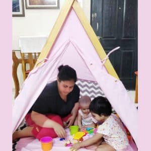 Bubblegum Viking Cozy A-Frame Tent for Kids