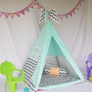 Green Chevron Teepee Cozy Teepee Tent for Kids