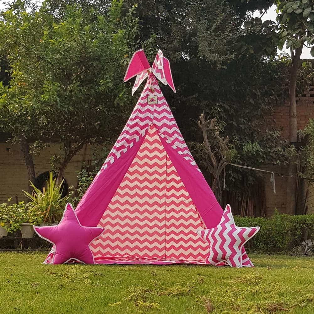 Pink Chevron Teepee