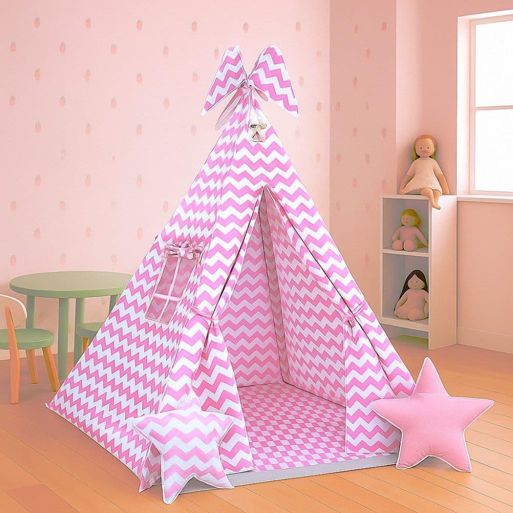 Pink teepee tent house