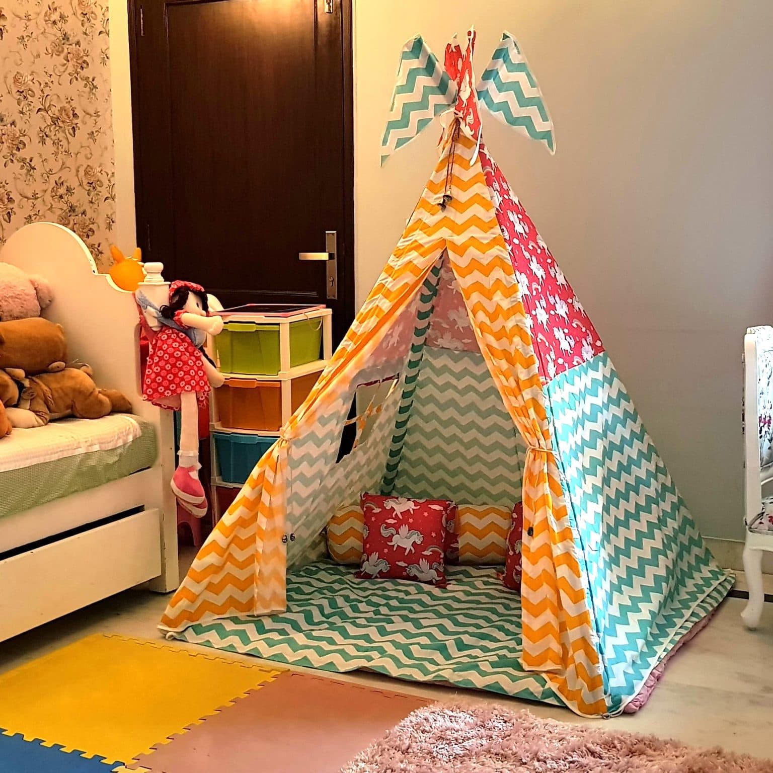 Unicorn Love Teepee Cozy Teepee Tent for Kids