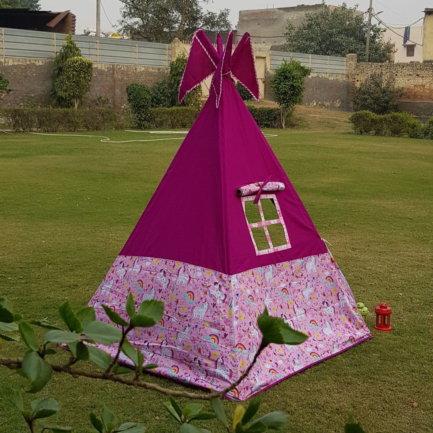 Wine & Unicorn Teepee Cozy Teepee Tent for Kids
