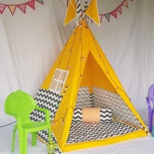 Yellow & Chevron Teepee