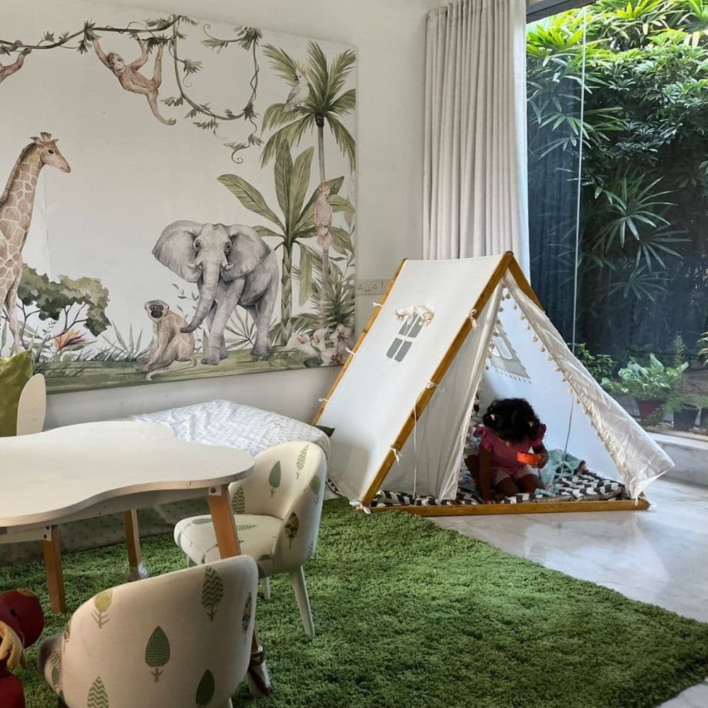 Snow Viking Cozy A-Frame Tent for Kids