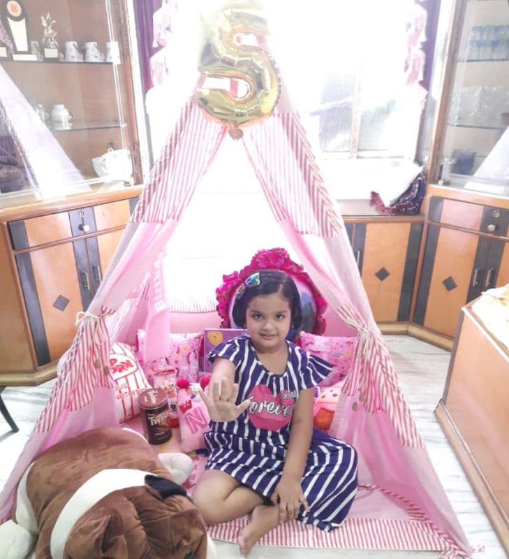 pink tent house for girl